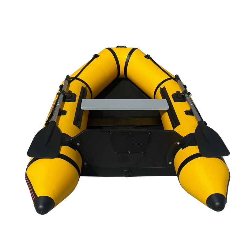 2-Person Solar-Assisted Assault Boat Heavy-Kayak Wear-Resisting PVC Hovercraft Dinghies Marine-Thick Inflatable Raft Sailboat