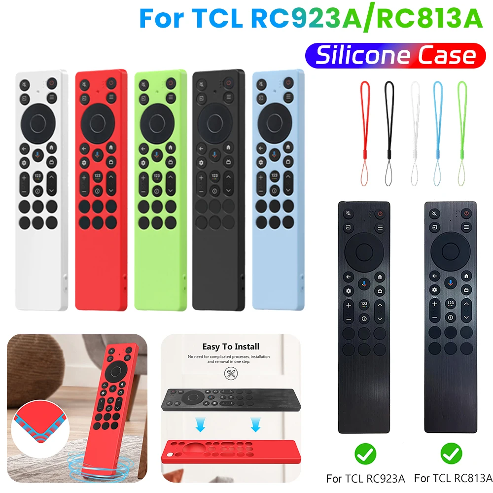 For TCL RC923A/RC813A Silicone Remote Control Case Anti-Slip Protective Cover Anti-Scratch Television RC Shell TV Supplies Tool