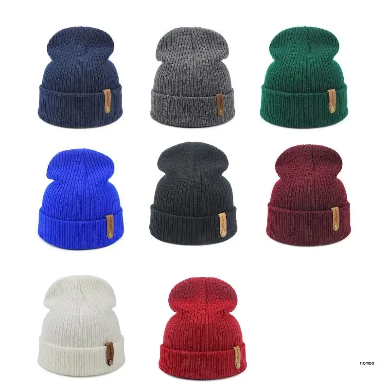 Stylish Streetwear Knitted Hat Winter Warm Acrylic Wool Hat Men Women Teens Hat for Outdoor Activity