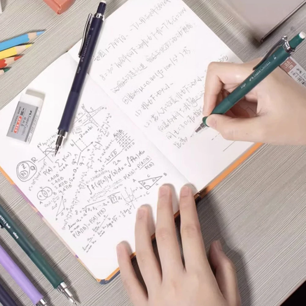 German Faber-castell Mechanical Pencil 0.5mm Press Activity Pencil Not Easy To Break Student Drawing Cute School Stationery
