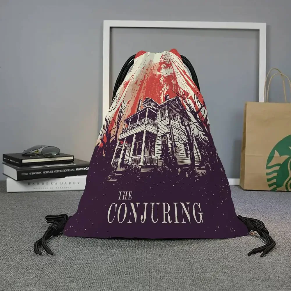 حقيبة ظهر برباط مطبوعة من سلسلة C-Conjuring حقيبة تخزين محمولة للياقة البدنية على الشاطئ وحقيبة قماش أشتات رياضية