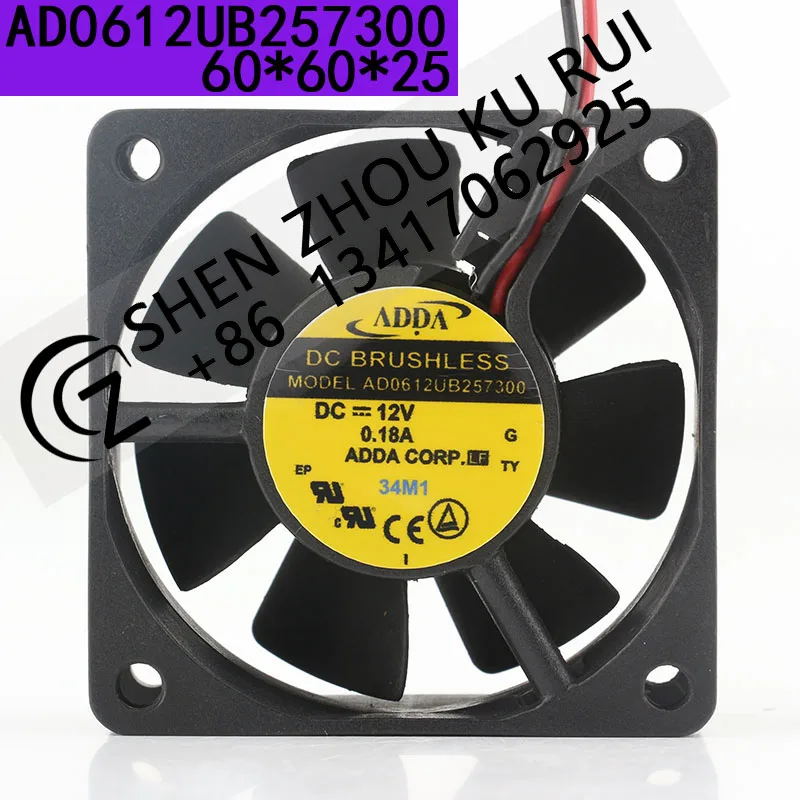 

Original ADDA DC12V 0.18A 6025 60X60X25MM 2-wire double ball bearing inverter AD06012UB257300 cooling fan