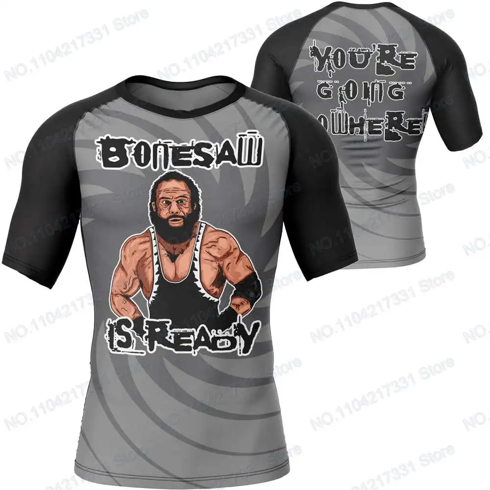 Popular Bonesaw Anime Rash Guards Surfing Jersey Beach Shirts Swimwear Diving Gym Shorts MMA BJJ Men Jiu Jitsu Fitness Sets