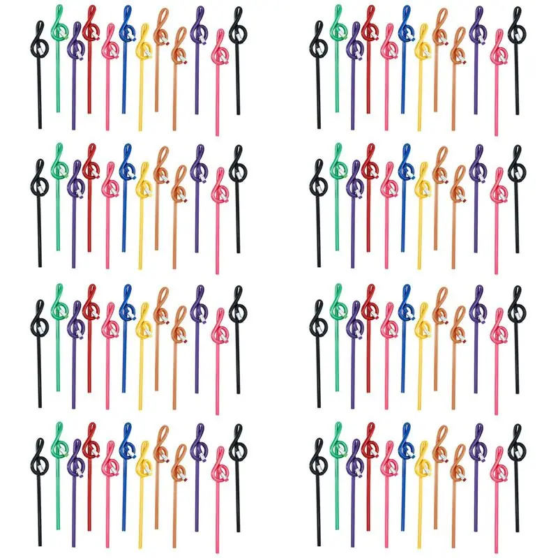Exquisite-96Pcs Students Note Pencils Musical Note Pencils With Eraser Colorful Music Pencils Wooden Treble Clef Bent Pencil
