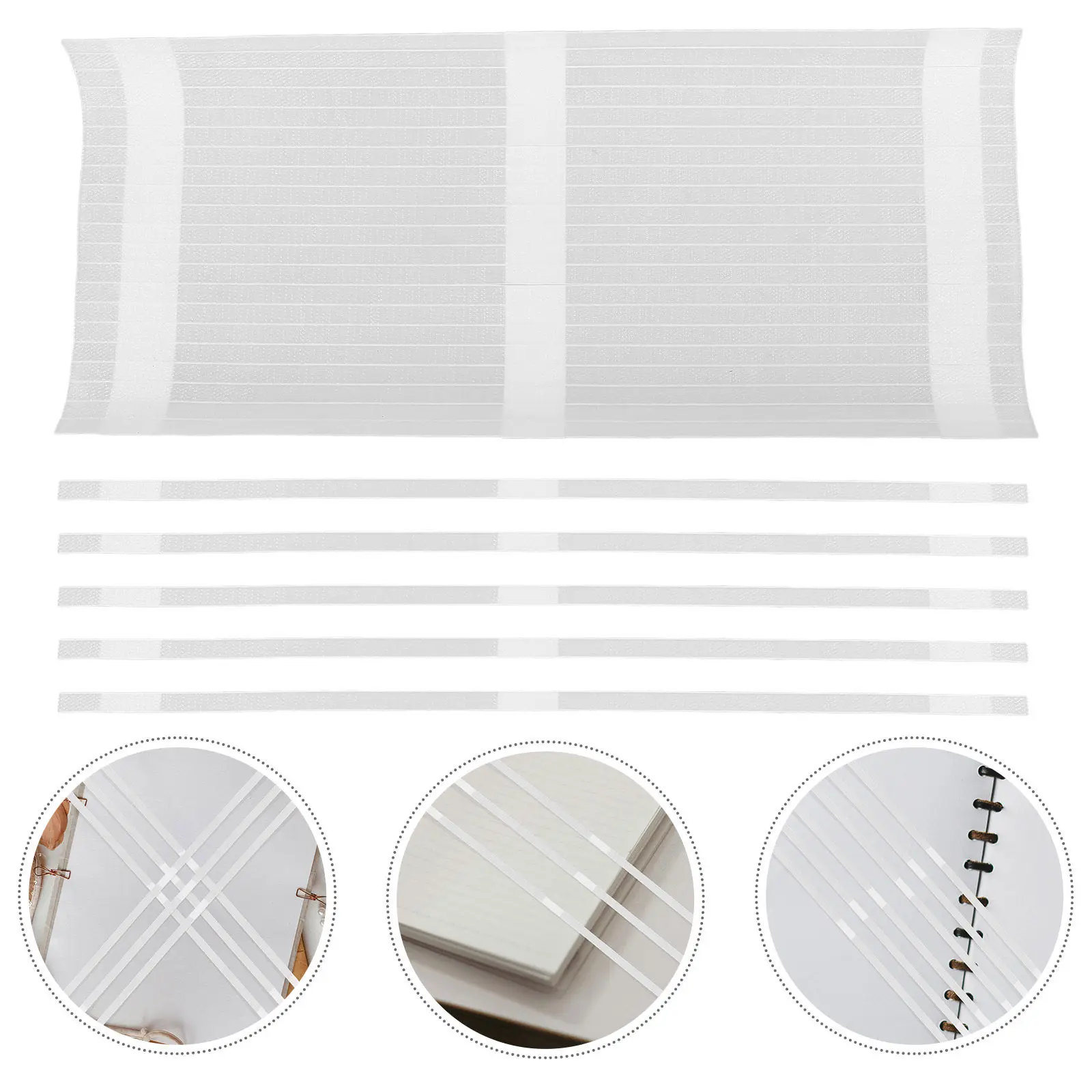 

50Pcs Glue Strips for Book Binding Thermal Binding Tape Repair Supplies 0.6cm Width Strong Hold Craft Office School Project Use