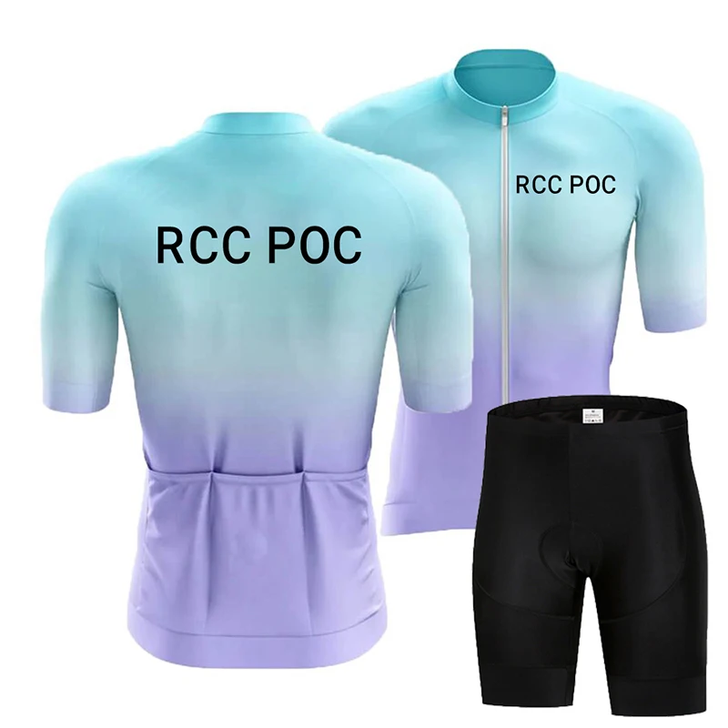 مجموعة Wielerjersey 2026 Rcc Poc Heren Fietsleding Zomer Fietspak Met Korte Mouwen Ropa Ciclismo Hombre
