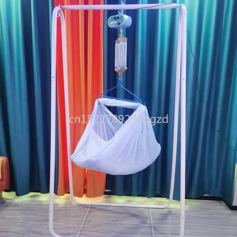 Electric Auto‑Swing Baby Hammock Cradle with Full Stand, Mesh Sleep Net, Cushion & Hook, Rocking Bed for Newborn Infant