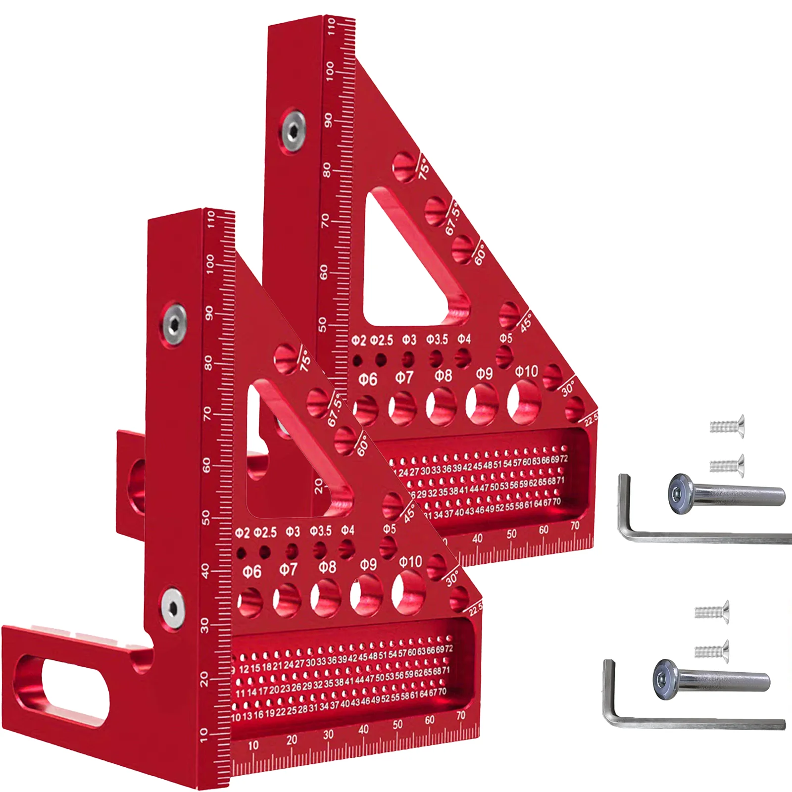 

Woodworking Square Protractor, Drawing Line Ruler, Miter Triangle Ruler High Precision Layout Measuring Tool for Carpenter