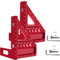 Woodworking Square Protractor, Drawing Line Ruler, Miter Triangle Ruler High Precision Layout Measuring Tool for Carpenter