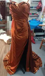 Sweethear Long Prom dresses With Slit Sweet 16 Pageant Birthday Party Gowns