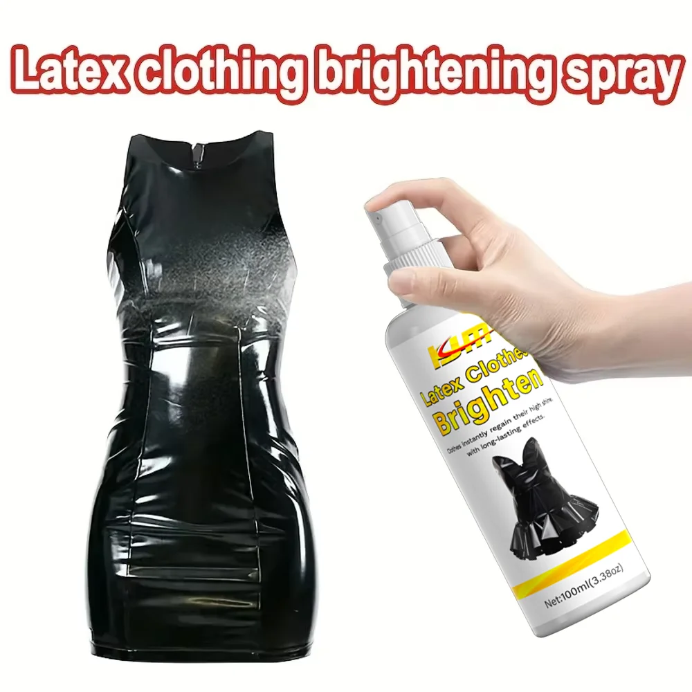 KJM 100ml Latex Clothing Brightening Spray Instant Brilliance Shine Protector for Latex Costumes, Suits & Bodysuits