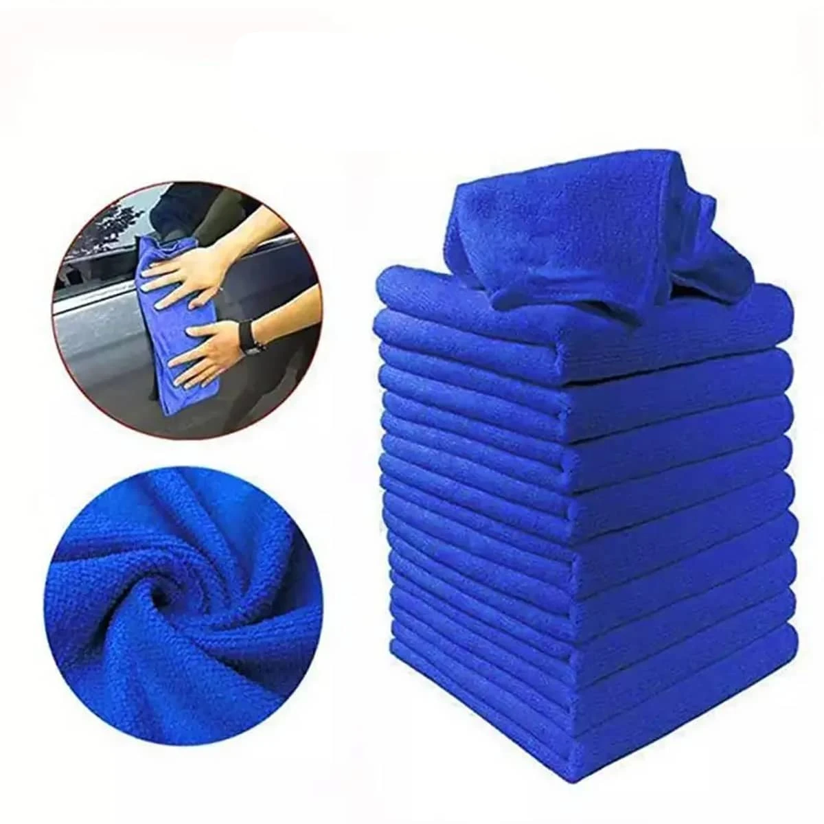 5Pcs Microfiber Towels Suede Cloths Auto Car Motorcycle Cleaning Wash Water Absorbent Towel Car Cleaning Tool 30x30cm 30x70cm ﻿