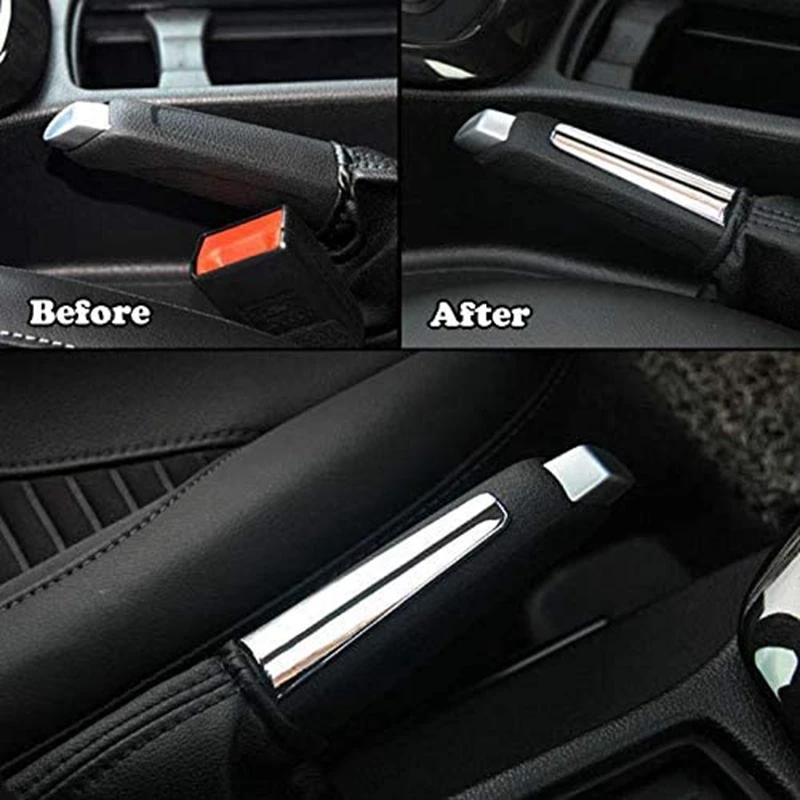 Chrome Hand Brake Handbrake Handle Cover Trim Sticker Garnish Decoration for Focus 2012 2013 2014 2015 2016