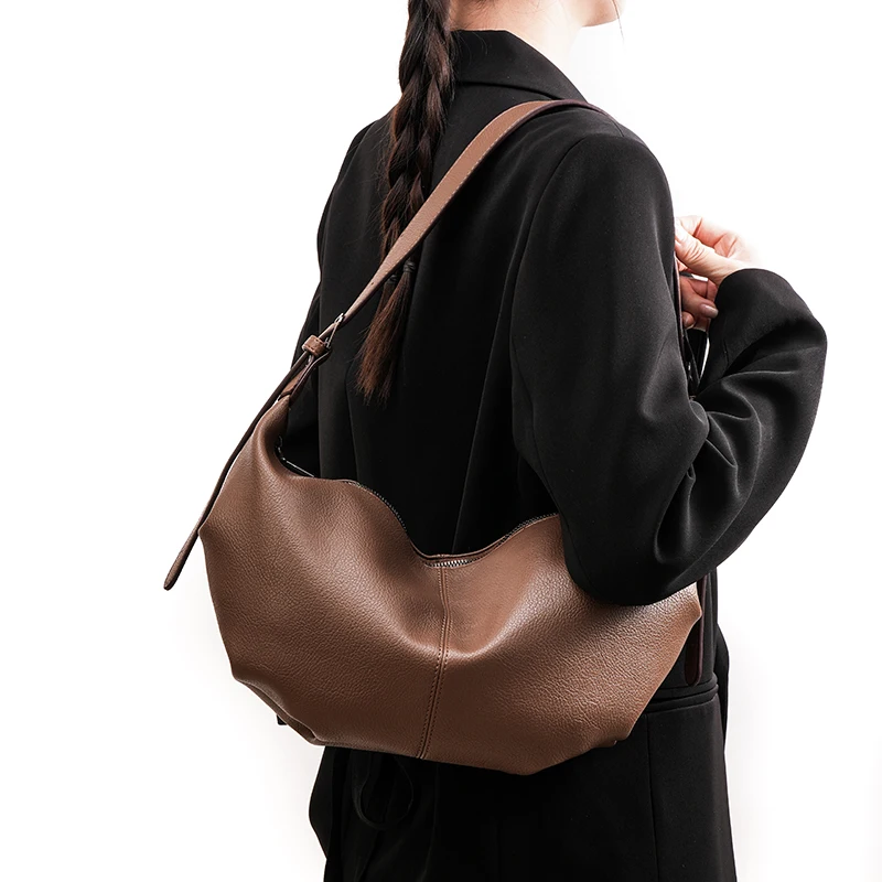 

Soft Pu Leather Women's Shoulder Crossbody Bags Luxury Designer Brand Ladies Underarm Bag High Quality Large Totes Autumn Winter