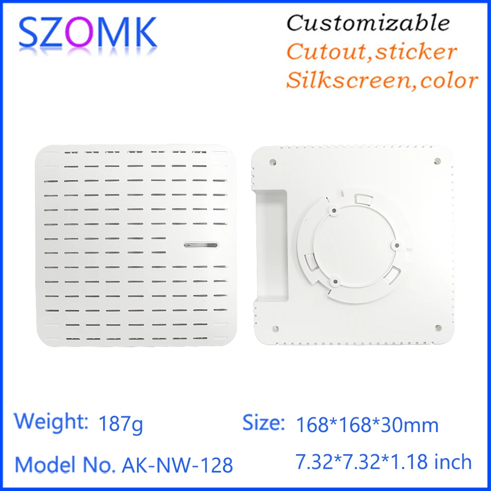 168x168x30mm ABS Plastic Enclosure for WiFi 6 Ceiling Access Point Air Quality Monitor Temperature Humidity Sensor
