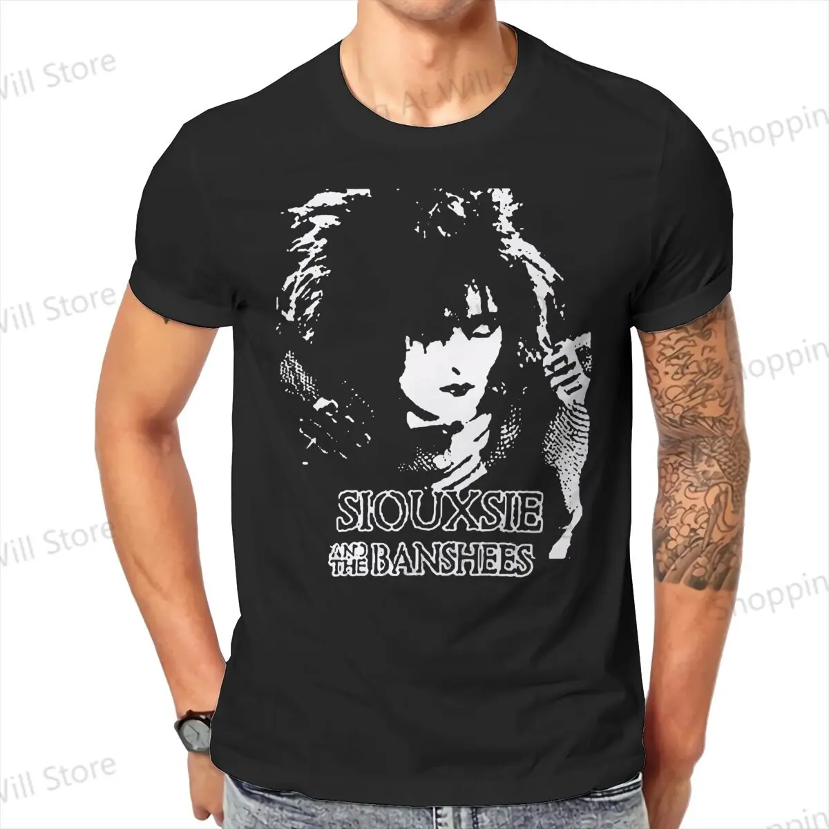 Tops 100% Cotton Leisure Sports  Siouxsie and the Banshees Men's and women's T-shirts  O neck short sleeved Tshirt