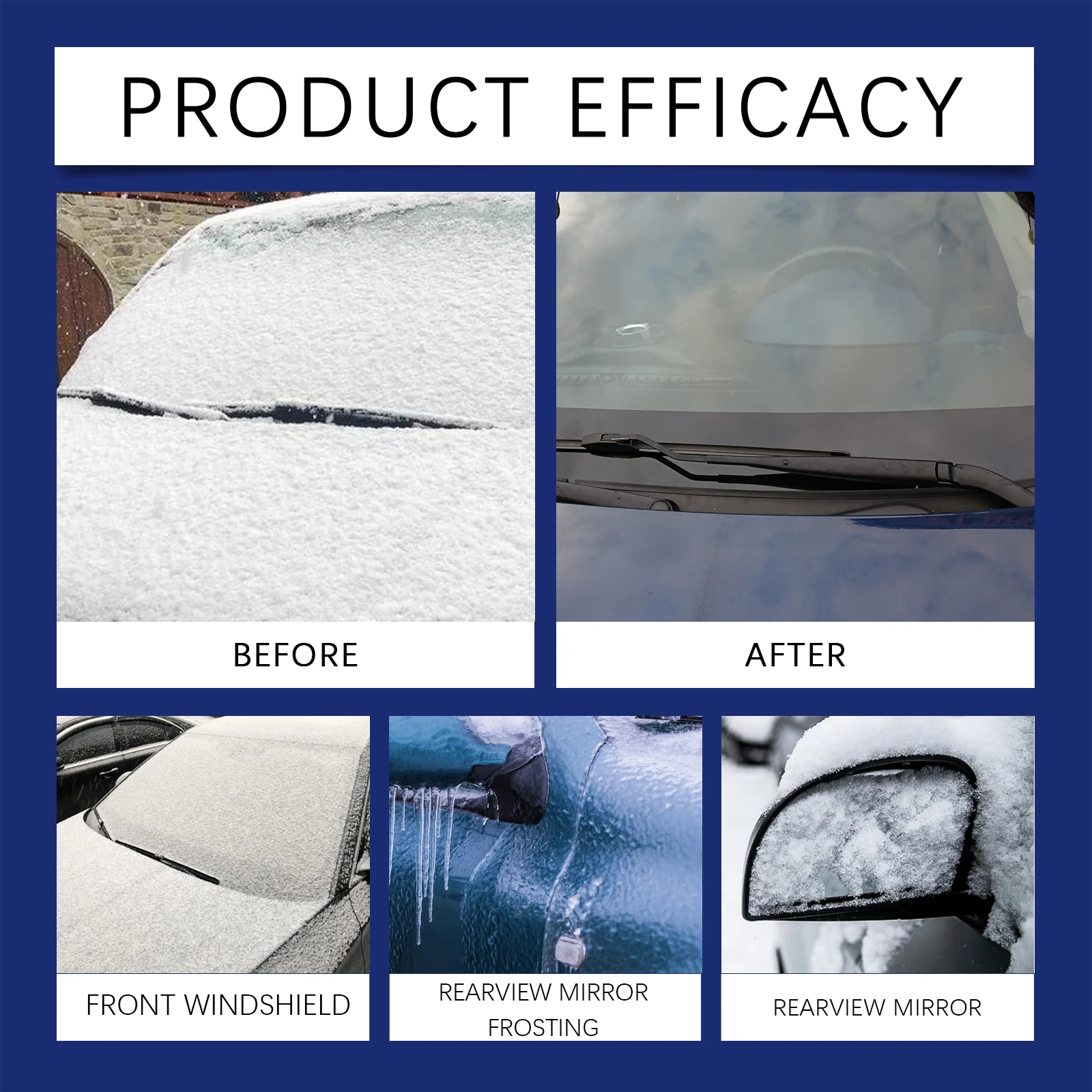 رذاذ مضاد للثلج 100 مل لزجاج السيارة مزيل الصقيع السريع مع مثبط التآكل يعمل في الطقس البارد القصوى للقيادة الآمنة في الشتاء #2