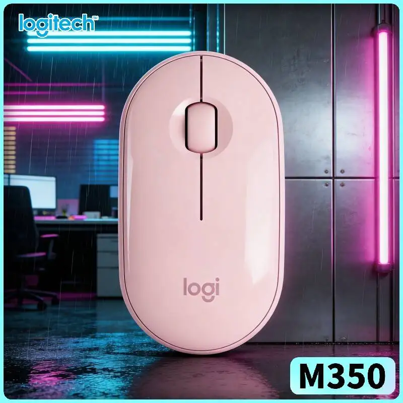 Logitech M350 Office Pebble Mouse - Slim Shape, Silent Scroll, Dual Connectivity, 18-Month Battery, Home Work Study Helper