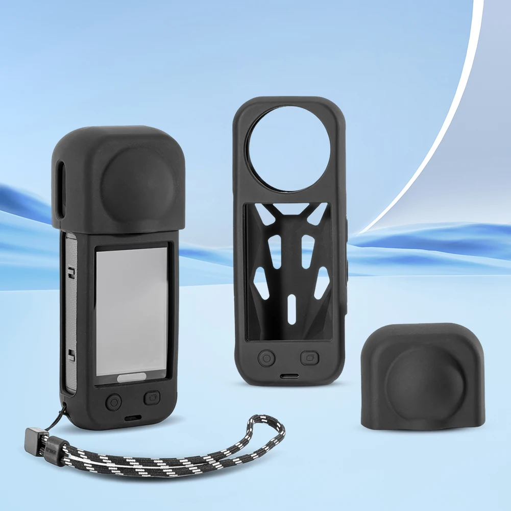 ل Insta360 X5 لينة غطاء من السيليكون المضادة للخدش كاميرا بانورامية غطاء للعدسات عدم الانزلاق كاميرا رياضية قذيفة هدية لصديق
