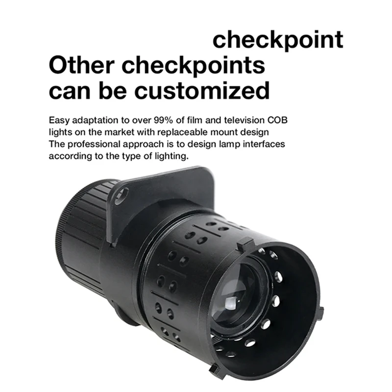 【B71F】V850 Mini Bowens Mount Photography Spotlight Plug-in Condenser Optical Focusing Projection for Ulanzi 40W Pro Light