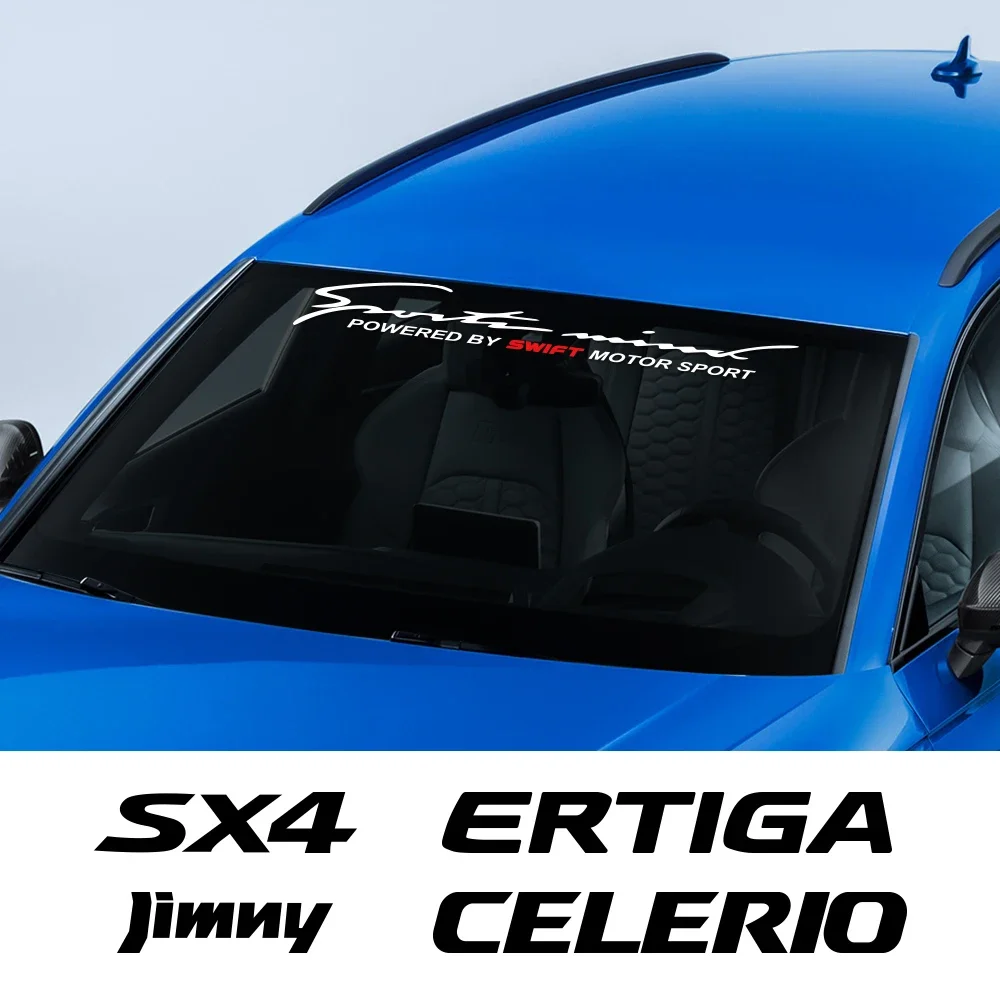 For Suzuki Swift Baleno Equator Ertiga Grand Vitara Samurai Ignis S-Cross Alto Celerio Jimny SX4 Car Front Windshield Stickers