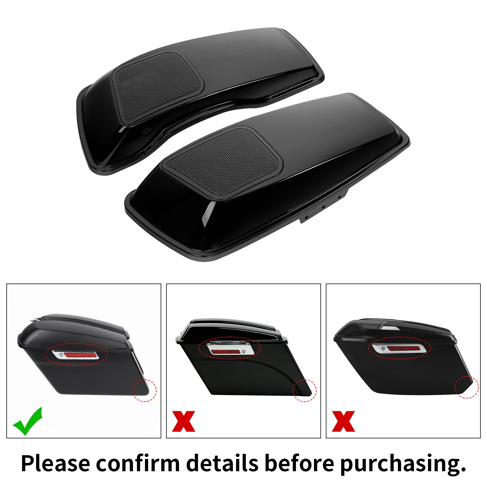 

Saddlebag Lid 6x9" Speakers Fit For Harley Touring Electra Glide Street Glide Road King 2014-2024 Motorcycle