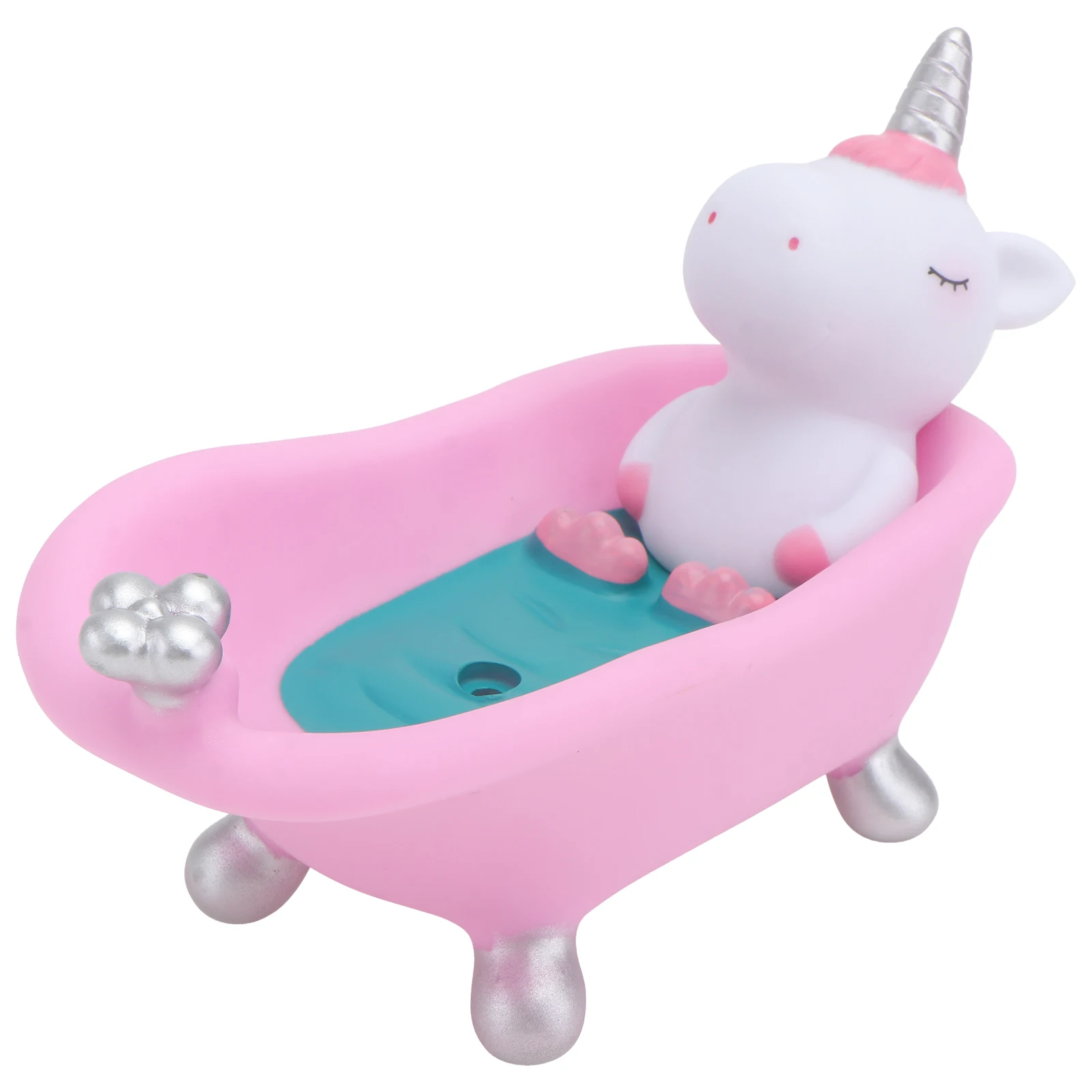 

Unicorn Soap Box Cartoon Animal Bath Tub Shaped Holder Cute Kids Dishes Storage Drainage Bathroom Case Portable Non RustSoap Box