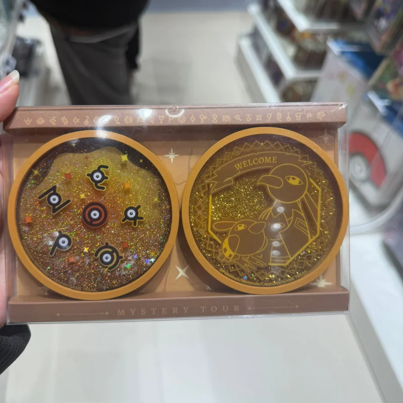 

Genuine Encounters Unknown Series Pokemon Seal Combination Keychain Paper Carving Folder Coaster Anime Peripheral Products Gift