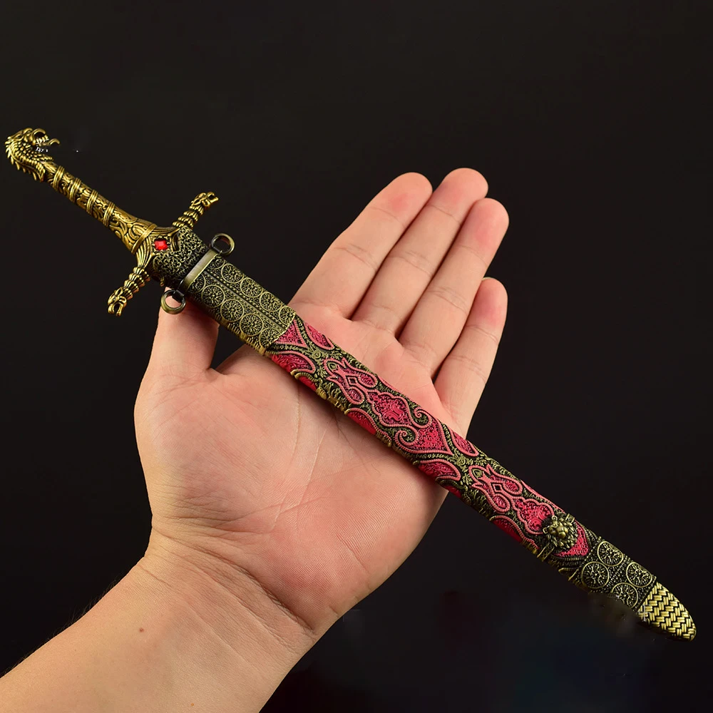 30cm Nowa Gra Power Oathkeeper Miecz Stal Damasceńska Akcesoria Metalowy Model i Rekwizyty Dekoracja Biurka Ozdoby Prezenty Zabawki