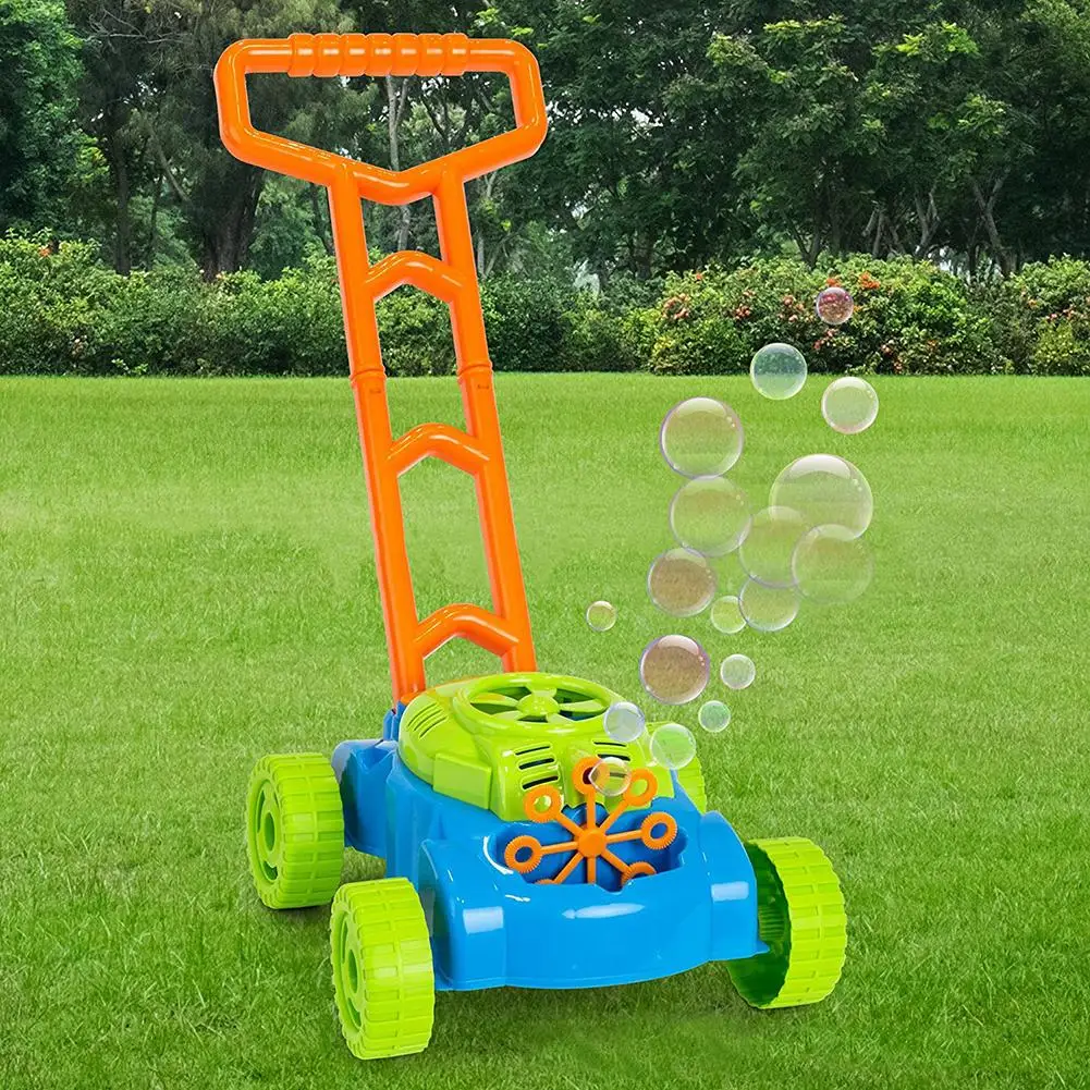 Creative Home Garden Interactive Pushing Car Automatic Bubble Machine Maker Blower Baby Kids Toy Gift New