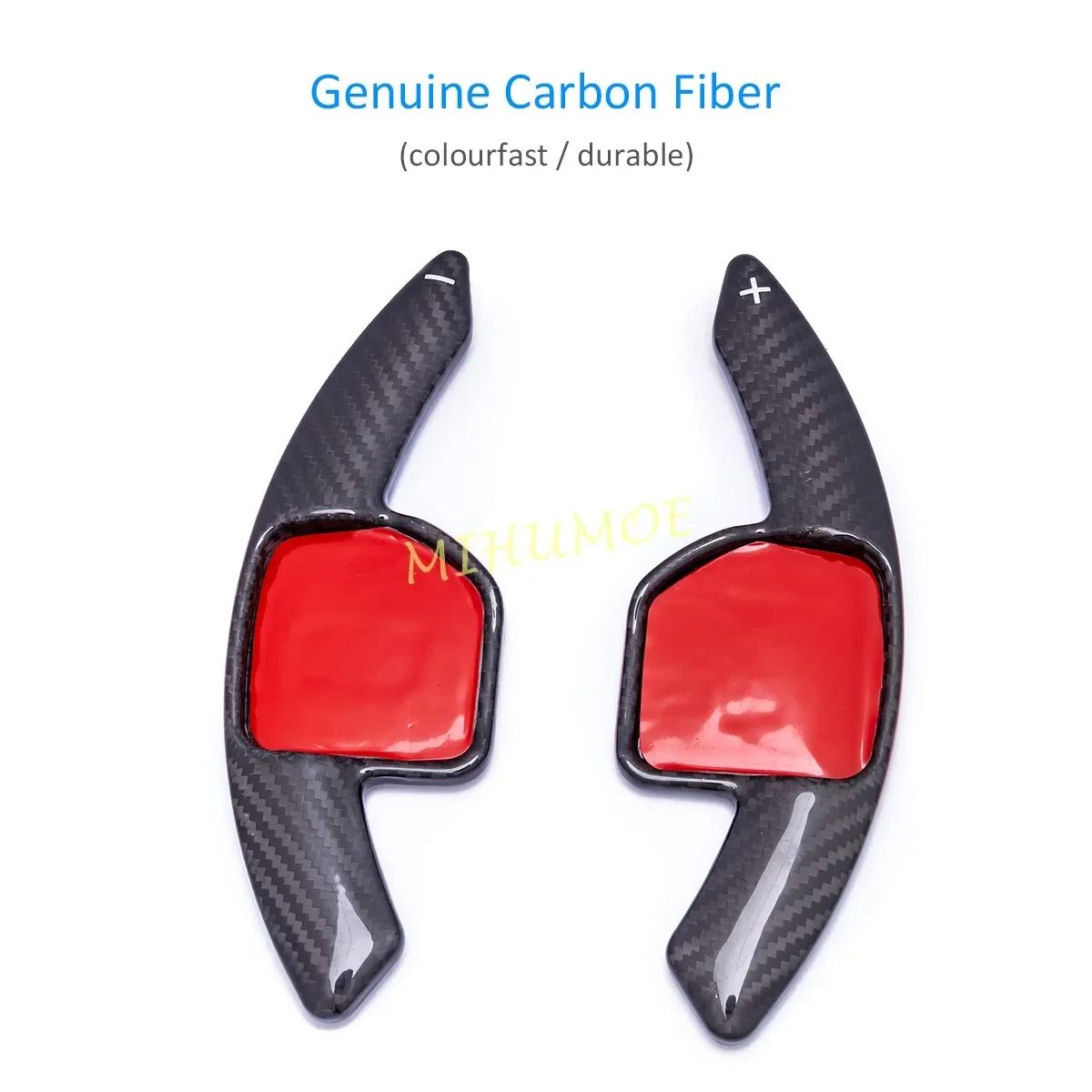 Extension de palette de volant en fibre de carbone véritable, accessoires de manette de vitesse, noir, Audi A3 A4 B8 A5 horizon C7 A7 A8 Q3 Q5 TT