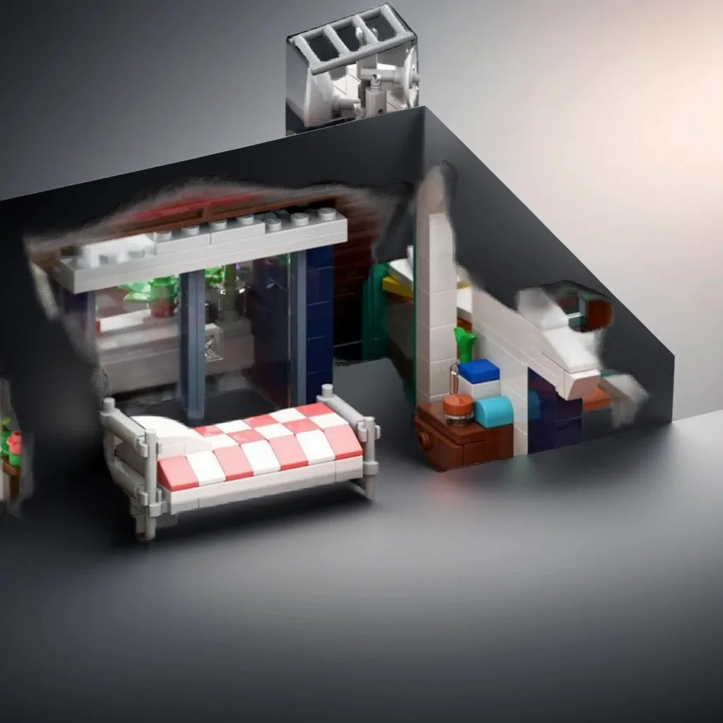 6728pcs MOC Modular Buildings Terraced Half Timbered House Comic Store Ice Cream Shop Coffee House Model Building Blocks 3D DIY