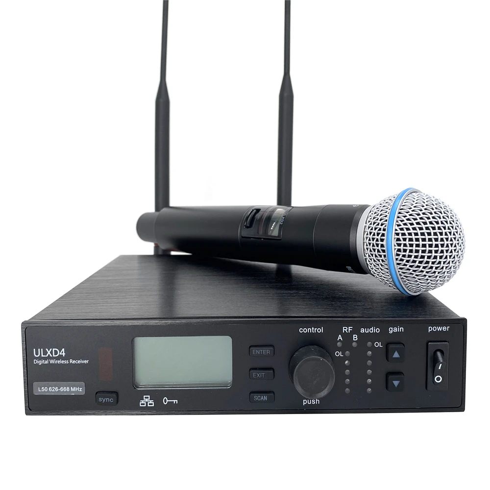 Top Quality ULXD4/BETA58A Condenser Handheld Wireless UHF Microphone System 1 Channel Dynamic Headset 600Mhz~690Mhz Mics