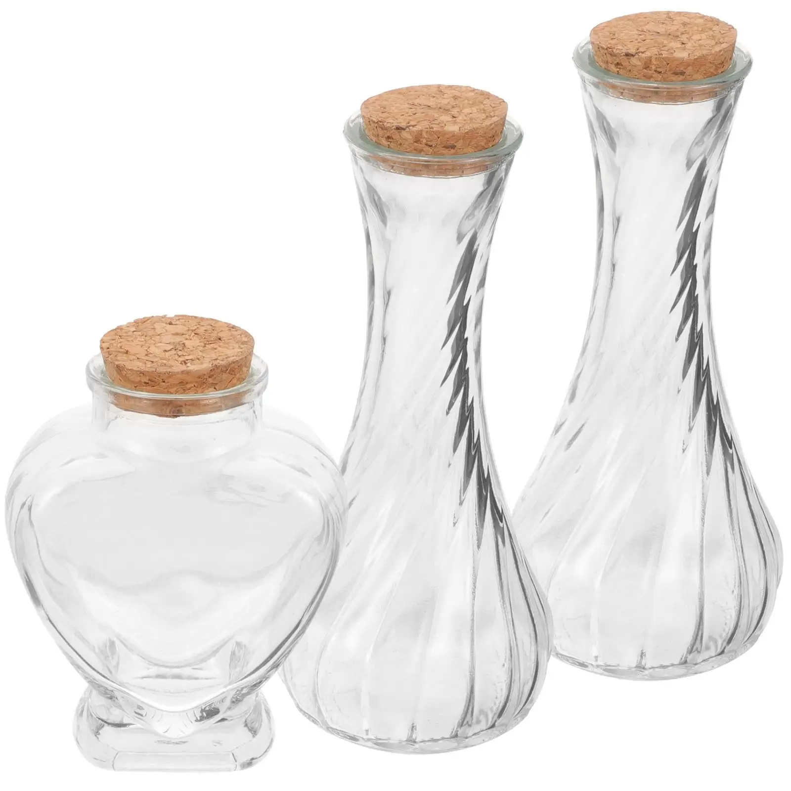 

3 Pcs Sand for Wedding Ceremony Bottle Set Keepsake Vial Glass Mini Wishing Bride