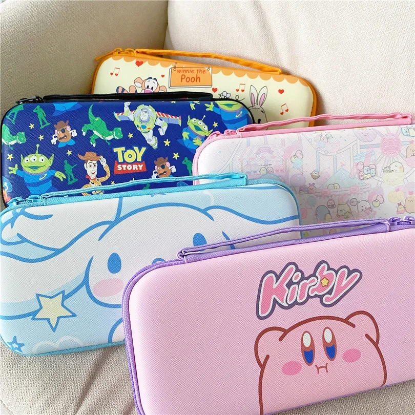 

Portable Carrying Case Cartoon Kuromi Hello Kitty For Nintendo Switch OLED Lite Storage Bag Travel Hard Shell Game Accessories