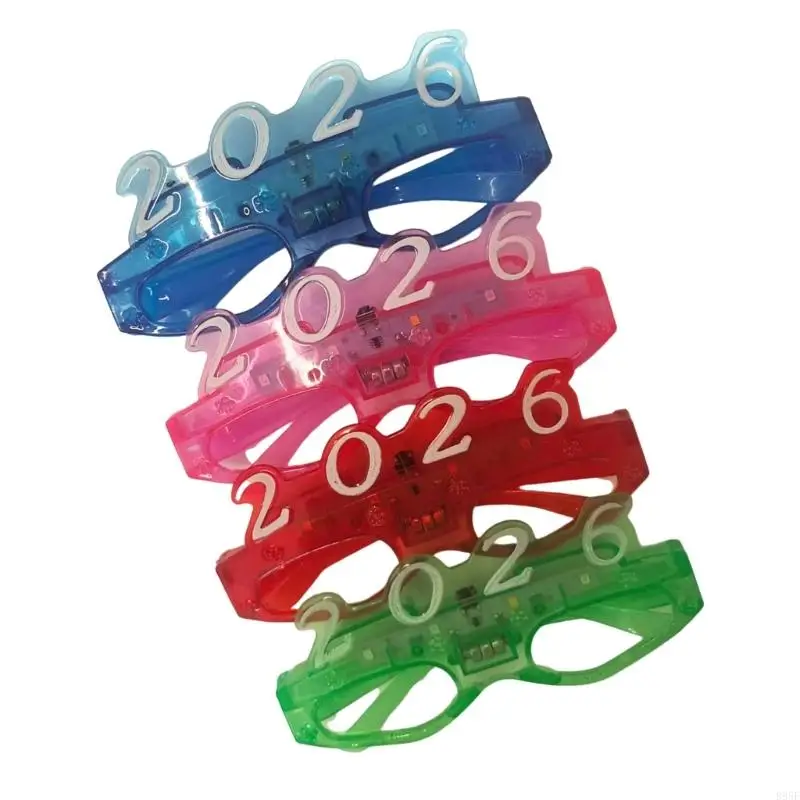 B95F Leuchtende LED-Brille für Cosplay-Event, praktischer Kunststoffrahmen, verstellbare Passform, Erwachsene, Kinder,