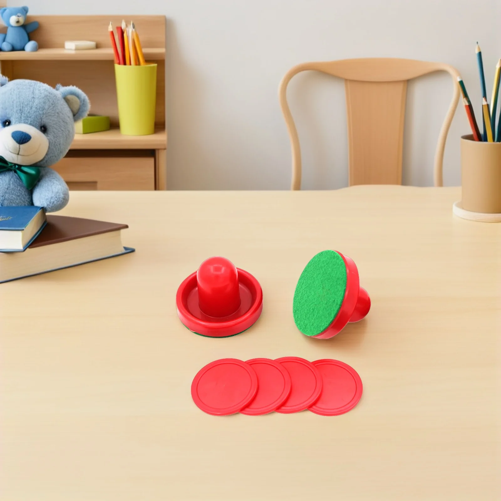 

2 Sets Pusher Lint Pads Self Adhesive Lint Stickers For Tabletop Table Air Hockey Accessories Pusher Pad Replacement Patches Air