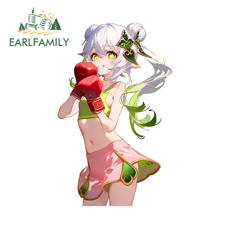 

EARLFAMILY 13 см × 7,8 см милые ударные боксеры нахида Genshin дизайнерские автомобильные наклейки красочные граффити Декор Campervan окклюзия царапины
