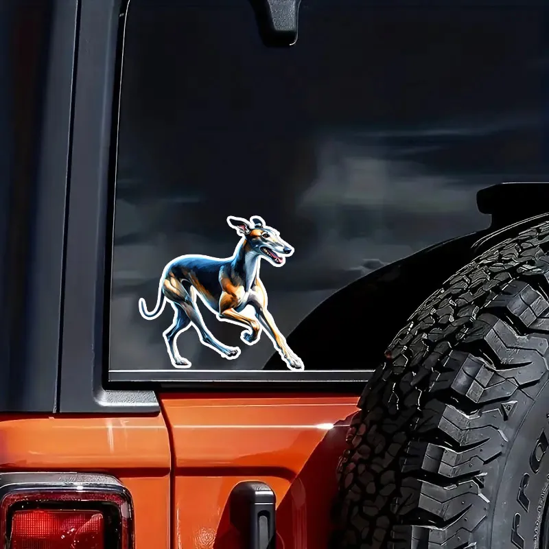 Running Dog Vinyl Decal Car Sticker Bumper Rear Window Laptop Home Decor Sticker for Living Room Cabinet HE99