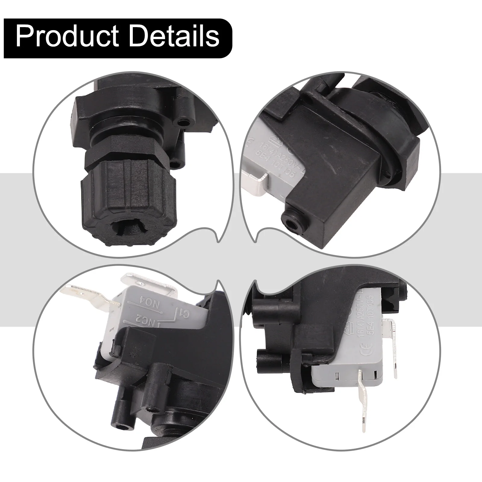 Pneumatic Air Pressure Switch for Disposer Spa Pump and Swimming Pool Equipment Air Control On Off Push Knob Design