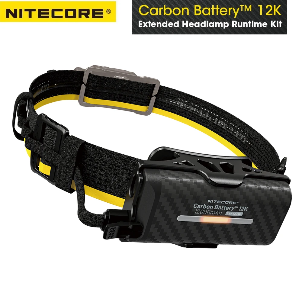 

NITECORE Carbon Battery 6K/12K 6000mAh 12000mAh Lithium Battery USB-C Charging for Extenede headlamp Runtime Photography Tool