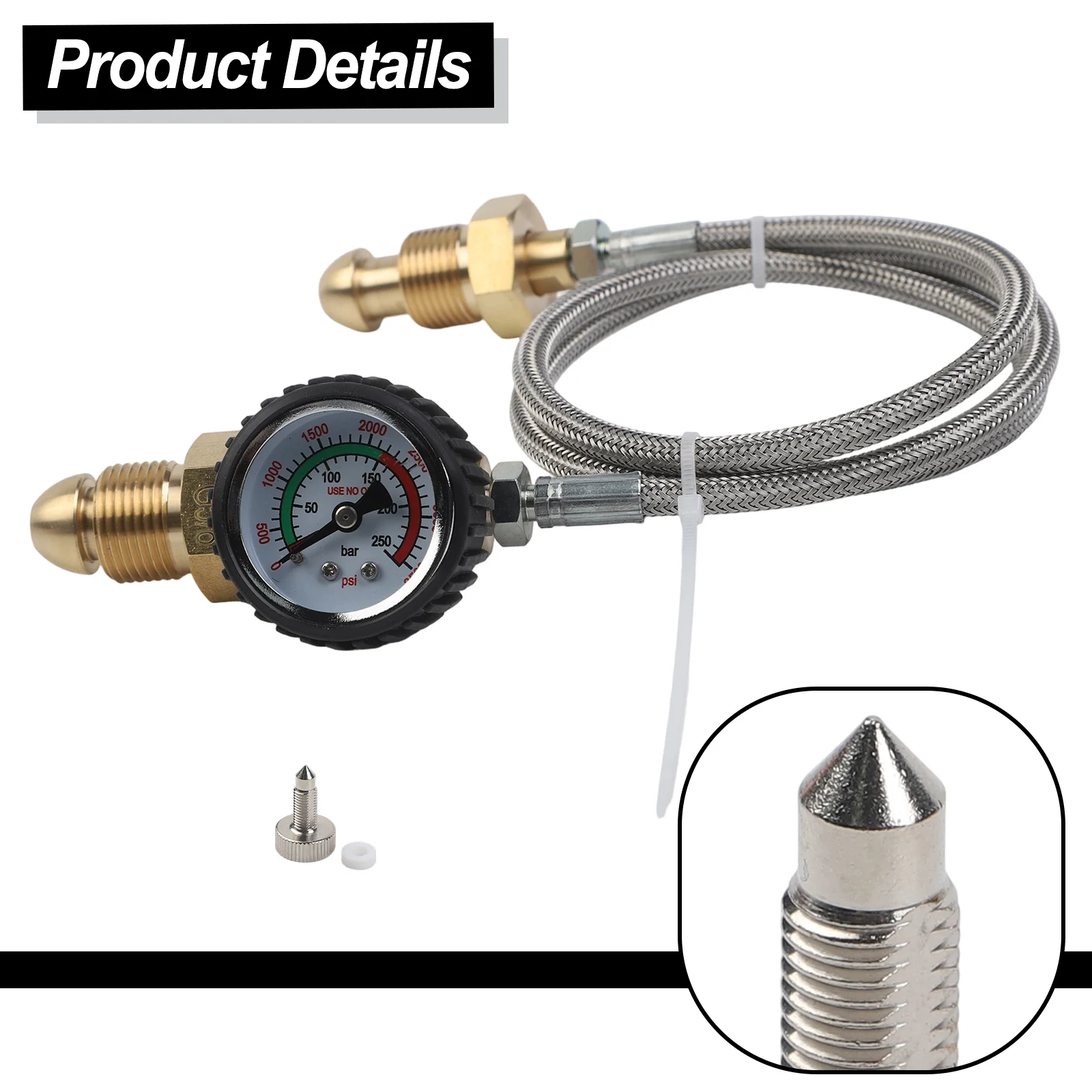 

For BS 341 No 3 Transfer Hose Adapter with G 5/8 RH Connection for Argon Cylinder Refill at Filling Stations in UK
