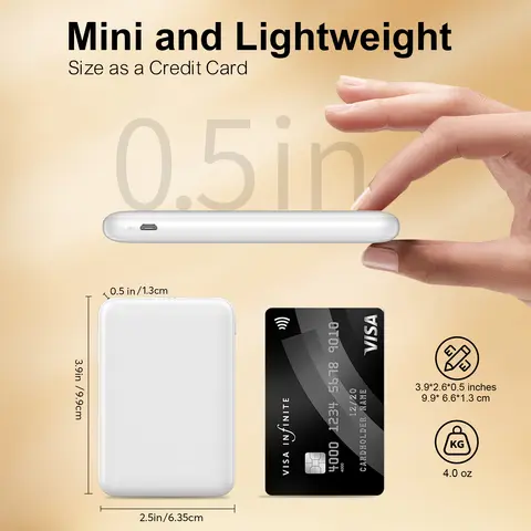 Mini Power Bank 6000mAh Portable Charger,