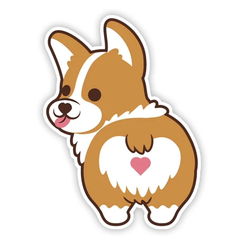 

Self-adhesive Decal Corgi Butt Dog Car Sticker Waterproof Auto Decors on Bumper Rear Window Laptop Boat Surfboard Vinyl Decals