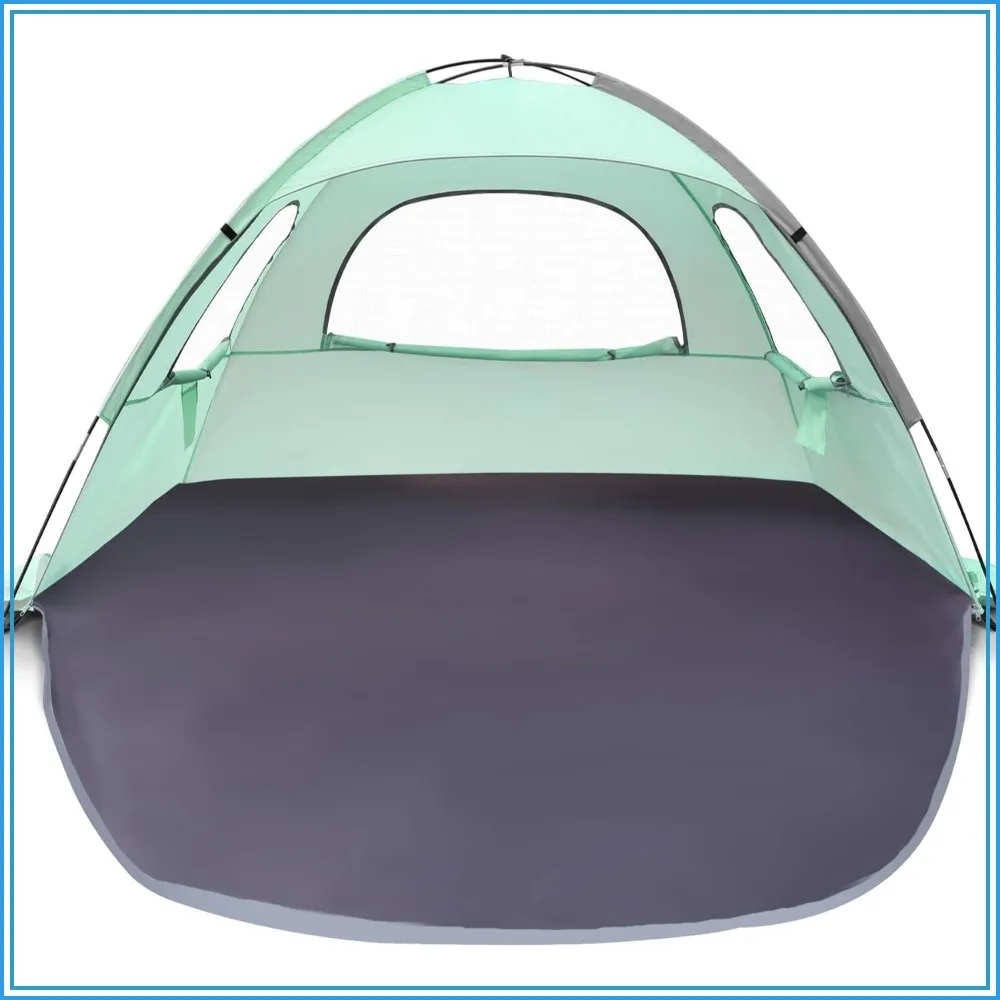 

Beach Tent UV Protection Sun Shelter for 3-8 Person, Portable with Windows & Floor