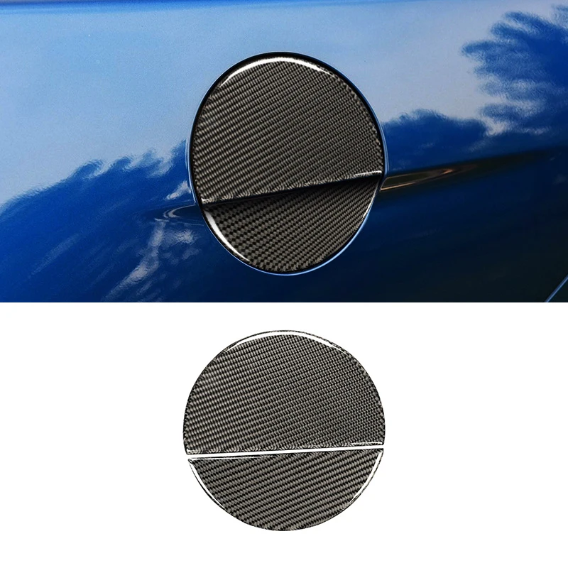 

For Ford Mustang 2015 2016 2017 2018 2019 Car Interior Decorative Accessories Fuel Tank Capr Car Carbon Fiber Black Stickers