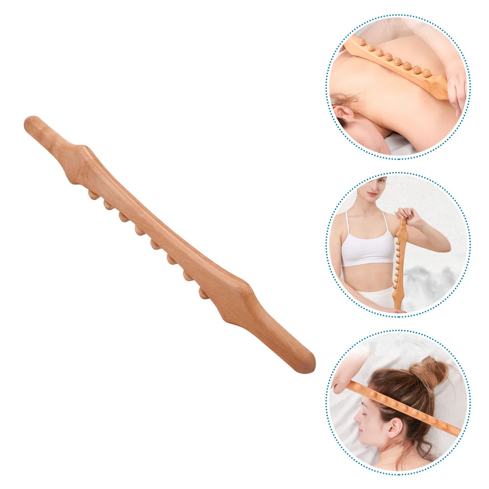 

Body Massage Rod Gua Sha Stick Roller Wooden Massager Hand Neck Yoga Relax Rods