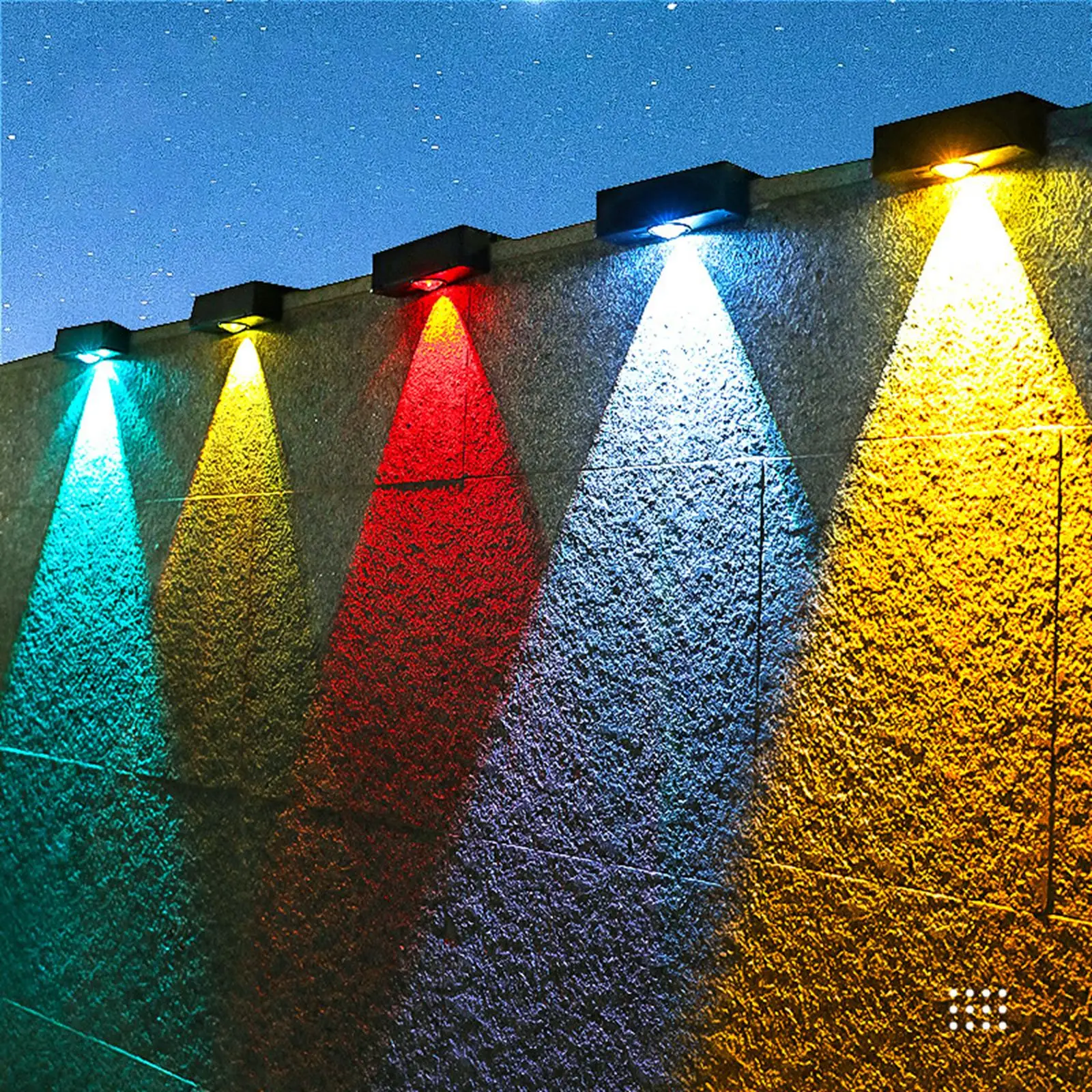 Solar Fence Light IP65 Waterproof Outside Light Solar Powered Step Light Yard Patio LED Solar Deck Light Backyard Garden