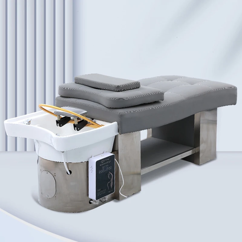 

Multifunction Thermostatic Shampoo Chair Nordic Beautify SPA Fumigation Massage Table Salon Furniture Silla De Peluquería FYSC
