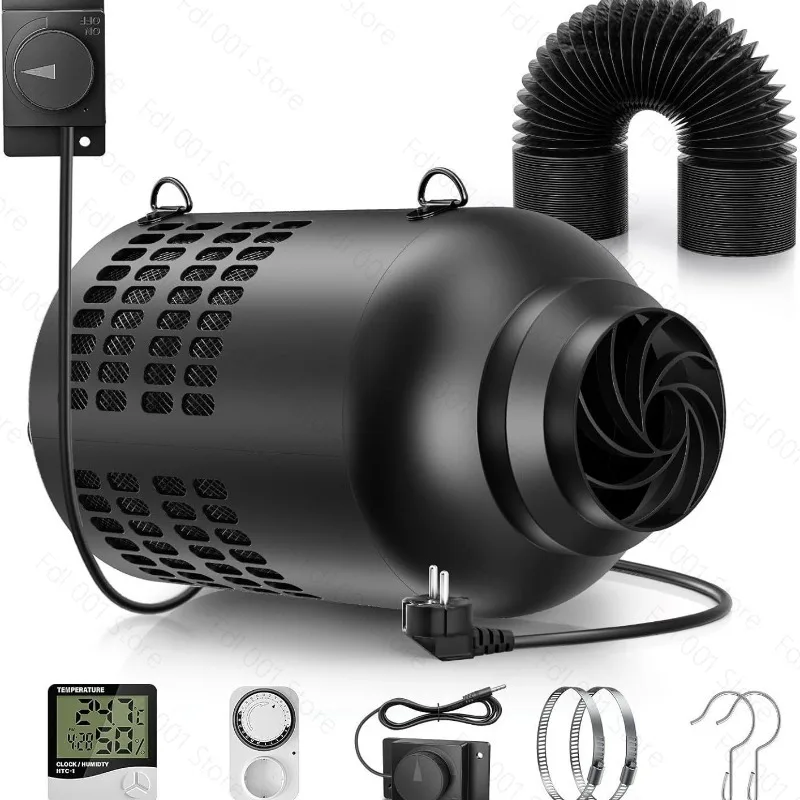 Smart EC Duct Fan with Activated Carbon Filter Timer Speed Control Odor Removal